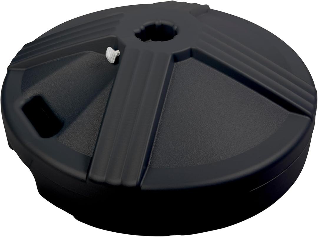 US Weight Durable Fillable Umbrella Base for Patio Table - 50 Pound Capacity Heavy Duty Adjustable Stand for Outdoor Umbrellas - Made in The USA