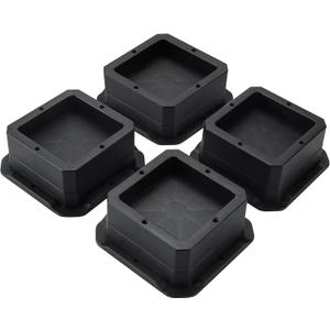 BTSD-home Bed Risers 1 inch Heavy Duty Furniture Risers for Sofa Table and Chair Black, 4 Pack