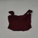 REORIA Womens Sleeveless Sweetheart Neck Bustier Corset Back Zipper Y2K Going Out Crop Tops 2025 Trendy (Medium, Burgundy)