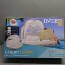 INTEX 58292EP Canopy Island Inflatable Pool Float: Comfortable Lounge Surface  Built-in Cup Holders  Detachable Sunshade  440lb Max Weight Capacity  78.5" x 59"