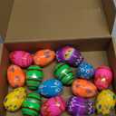 24 Pack Prefilled Easter Eggs with Toys Inside Mini Vintage Lucky Dolls Figurines Fillers Toys for Kids Easter Basket Stuffers for Boy Girl School Classroom Prizes gifts Egg Hunt Supplies Party Favors