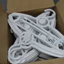 50 Pack Baby Hangers, 11"-14" Adjustable Infant Hanger, Non-Slip Kids Hanger, Space Saving Plastic Hangers for Girl Boy Toddler Kids Child (White)