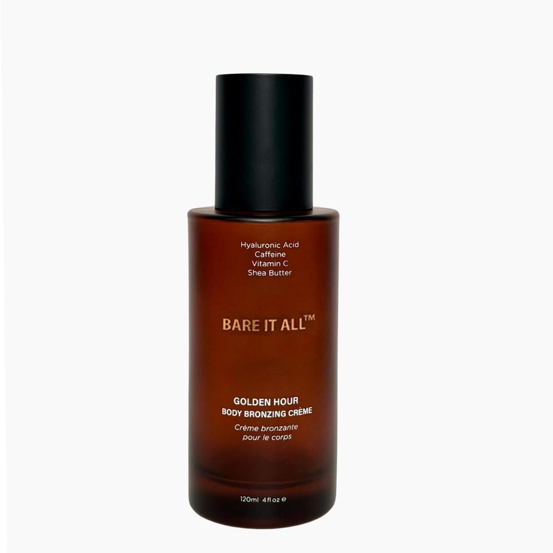 Bare It All Golden Hour Bronzing Cream Smoothing Age Defying Body Bronzer Long Lasting Natural Glow Vegan Paraben Free Body Shimmer Fast Absorbing