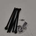 2 Pack Black Curtain Rods for windows 32 to 48 inch, 5/8 inch Splicing Heavy Duty Metal Curtain Rod Set with Brackets