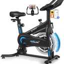 Exercise Bikes for Home,Spin Bike with Adjustable Magnetic,Brake Pad Resistance Silent Belt Drive,350lbs/300lbs Weight Capacity &Upgraded Version Seat for Home Cardio&Weight Loss(QM-530W)