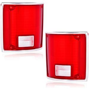 CHEDA Tail Light Lens Compatible with Chevy C10 1975-1986, Set of 2 Driver and Passenger Side,5968330, 5968329, GM2801122,GM2800122 Rear Lamp Assembly Pilotos Traseros Conjunto