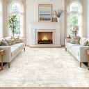 9x12 Area Rugs for Living Room Large Washable Beige Carpets for Bedroom