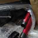 Walkers for Seniors Taller 5.3~7ft, Lightweight Foldable Rollator Walker, Built in Cable, Reinforced Aluminum Frame, 8" Big Rubber Wheels for All Terrain, 350lb Weight Capacity, Burgundy