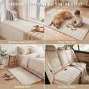 Pet Couch Cover Dogs Washable Non-Slip Couch Protector Pet Friendly Dog Mat for Couches and SofasBeige White, 27.6"59.1"