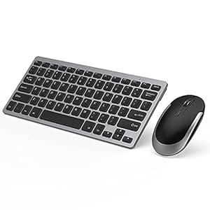 Compact Wireless Keyboard Mouse, 2.4GHz Ultra Thin Small Wireless Keyboard Mouse Combo for Desktop, Laptop 