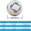 ABAJI Soccer Ball Size 3 4 5 Practice Training Balls Gift Thicker Leather Anti Exploded Indoor Outdoor Come with Pump Needle