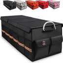 Trunk Organizer Cargo Organizer Trunk Storage Waterproof Collapsible Durable Multi Compartments-((Oversize,Black)