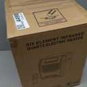 Infrared Space Heater 3 Mode 1500W Electric heater with 6 Quartz Infrared Element Child Lock Timer Remote for Indoor Use WEWARM