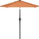6 Ft Outdoor Patio Umbrella, Easy Open/Close Crank and Push Button Tilt Adjustment - Light Terracotta Market Umbrellas