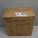 Cesun Small Bathroom Trash Can with Lid Soft Close, Step Pedal, 6 Liter / 1.6 Gallon Stainless Steel Slim Garbage Can for Bedroom, Diaper Waste Basket with Removable Inner Bucket (White)