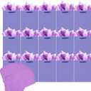 qiqee 24pcs Violet Gift Bags with Tissue Paper for Wedding, Birthday, Party Supplies-4.7"x6.3"x2.4" Small Size Cardboard Gift Bags24pcs Bags + Tissue Paper