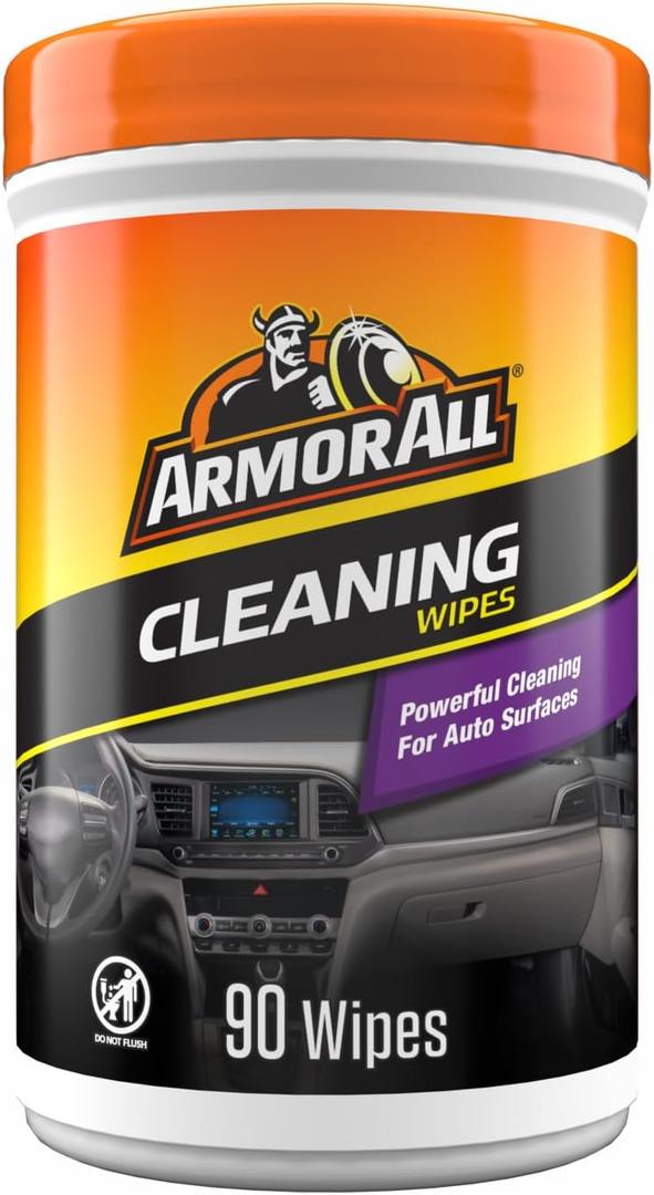 Armor All Car Cleaning Wipes, Wipes for Car Interior, 90 Wipes Each
