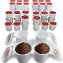 48 iFillCup Pods  Use Your Favorite Coffee, Fits all K Cup Brewers, Save $Hundreds, Holds 50% More Coffee for a Richer or a Larger Brew for Morning Commute (Red)
