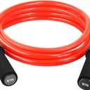 Weighted Jump Rope - (1.5LB) Solid PVC 12mm Diameter for Crossfit and Boxing - Heavy Jump Rope with Memory Non-Slip Cushioned Foam Grip Handles for Fitness Workouts Endurance and Strength Training
