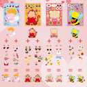 24 Sheets Valentine's Day Make a Face Stickers, Sweet Love Party Games Decal Mix and Match Sticker, Make Your Own Valentine Stickers DIY Crafts for Valentine's Day Party Supplies Rewards