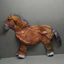Inflatable Horse Party Decoration - 1 Piece - 38 Inch Blow Up Horse in Brown and Black - Western Themed Party Supplies 