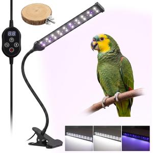 UVB Light for Birds, Full Spectrum LED Bird Cage Light for Parrot
