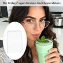 200 Mesh Nut Milk Bag 9 Pack - Reusable Fine Mesh Strainer for Cold Brew Coffee, Juicing, Almond Milk, Herbal Tea - Food Grade BPA-Free Nylon Strainers Fine Meshs Bags