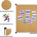 XBoard Magnetic whiteboard 36 x 24 - Combo Whiteboard Dry Erase Board Cork Board 36 x 24
