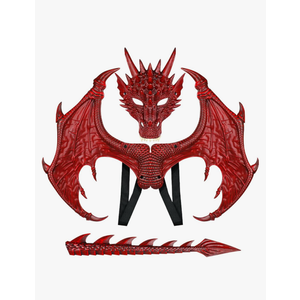 Dragon Costume Kids Dinosaur Wings Tail Mask Set Boys Girls Children Dress Up Dino Props for Halloween Cosplay