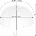 Wedding Umbrellas for Guests 12 Pack Bulk, Clear Transparent Umbrella Wholesale for Rain, 46in Large Windproof Dome Umbrellas, Outdoor Events Lot