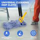 Commercial Heavy Duty Mop Heads Replacement: 6 Packs Industrial Wet Mop Head for Floor Cleaning - Commercial Products Looped End String Head Refills