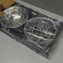 Jovrun Elevated Dog Bowls, Dog Feeder with Stainless Steel Dishes & Slow Feeder Bowl, 5 Heights Adjustable Raised Stand for Medium Large, Food Dishes with Non-Slip Feet (Black)