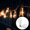 15 Pack ST38 Replacement Bulbs, 5W Incandescent Warm White E12 Candelabra Base, Cost-Effective Clear Glass Waterproof Replacement Bulbs for Outdoor Patio & String Lights