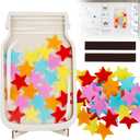 Magnetic Reward Jar, Classroom Reward Jar for Kids, Personalized Stars Reward Jar for Students Kids Behavior, Magnetic Reward Chart for Classroom Board Home, M25-JLG
