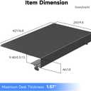 Suptek 17-inch Black Corner Mounting Bracket Extender for L-Shaped Desks Fits Under-Desk Keyboard Trays (Model DESKEX01)