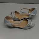 Olivia K Girl's Cute Adorable Strappy Glitter Open Toe Heel Sandals - Adjustable buckle (4 Big Kid)