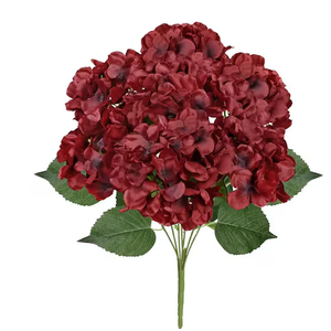 8pcs Blue Hydrangea Artificial Flowers 27.60" Large Realistic Single Long Stem Faux Silk Hydrangeas Bouquets Flower Arrangements Home Office Decor Wedding Centerpieces DIY