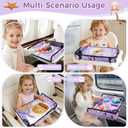 COOLBEBE Airplane Tray Table Cover, Foldable Travel Tray Cover for Toddlers 1-3, Universal Fit for Airplane, Car Seat, High Chair, Machine Washable, Mermaid
