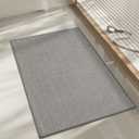 Bathroom Rugs Mat 32x17, Ultra Thin Non Slip Bath Mat Quick Dry Absorbent Bath Mat for Bathroom Floor, (Dark Grey, 32"x17")