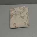 jinchan Floral Kitchen Curtains 54 Inch Linen Tier Curtains Farmhouse Cafe Half Window Drapes for Small Windows Light Filtering Taupe on Beige for Living Room Bathroom Back Tab 2 Panels