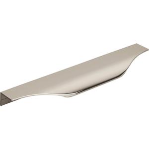 Amerock | Cabinet Edge Pull | Polished Nickel | 6-9/16 inch (167 mm) Center to Center | Aloft | 1 Pack | Drawer Pull | Drawer Handle | Cabinet Hardware (6-9/16 in. Center-to-Center)