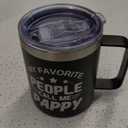 Onebttl Pappy Gifts Coffee Mug for Christmas Father's Day Birthday, 12oz Stainless Steel Coffee Mug with Handle and Lid - My Favorite People Call Me Pappy