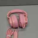 Gaming Headset for PC/PS4/PS5/Xbox One/Switch, Stereo Surround Sound Gaming Headphones with Noise Canceling Flexible Mic, Computer Headset with 3.5mm Jack & RGB Light (Pink)