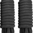 2 Pack 1/2" x 20' Dock Lines - Marine Grade Nylon Boat Rope with 12" Loop for Docking and Mooring - Double Braided Boat Lines, High Strength, Easy Handling, Fray Resistant - Black
