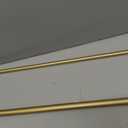 OLV Gold Double Curtain Rods for Windows 36 to 72 Inch(3 to 6 Feet),1 Inch Adjustable Dual Curtain Rod, Heavy Duty Double Drapery Pole with End Cap Design for Living Room, Bedroom, Farmhouse