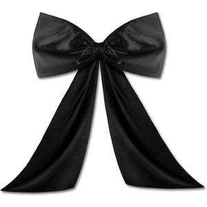 Bow Decor Large Bow for Room, Coquette Giant Ribbon Tie for Birthday Party Backdrop Wall Decor(Black,24 x 18 Inches)