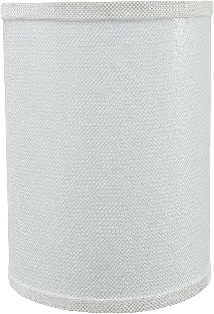 Aspen Creative 31279A Transitional Drum (Cylinder) Shaped Spider Fitter Lamp Shade in White Network, 8" wide (8" x 8" x 11")