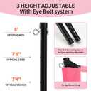 Portable Outdoor Volleyball Net Set for Backyard Beach with Adjustable Poles, Soft PU Volleyball & Pump, Carry Bag and Durable Anti-Sagging Net