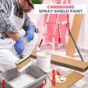 Dunzoom 15 Pcs Cardboard Spray Shield Paint 36 x 9 Inches Paint Spray Shield Painters Tool for Trim Walls, Doors, Floors House Painting Supplies, 1 Count