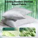Cooling Curved Pillowcase for Side Sleeper Pillow - Rayon Derived from Bamboo Pillowcase with Zipper, Breathable and Soft Silky Cover for Hot Sleeper Protecting Hair&Skin Queen Size 1 Pack, Light Gray